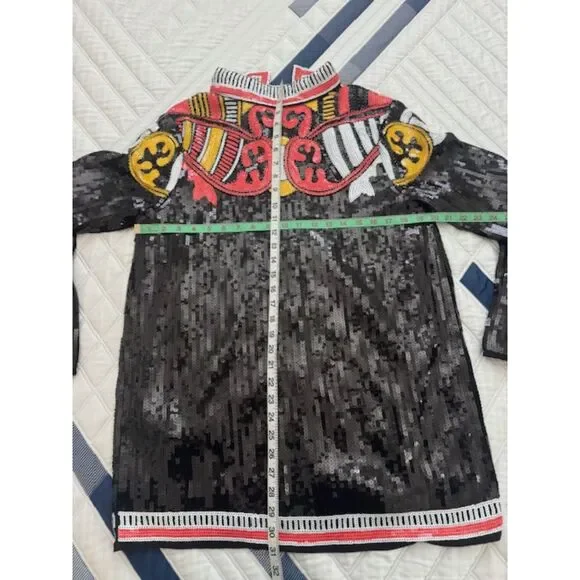 Nasty Gal Country Star Sequin Embellished Shirt/Jacket, Size 8 - Picture 5 of 5